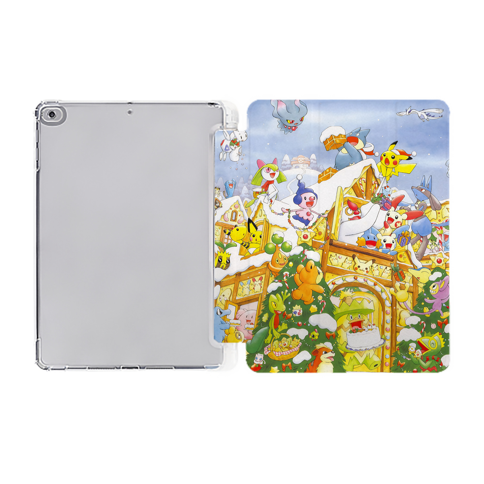 （画像用） ポケットモンスター Pokémon IPad ケース ペン収納付き 三つ折りスタンド PUレザー×シリコン 対応機種9.5/10.5/10.9インチ